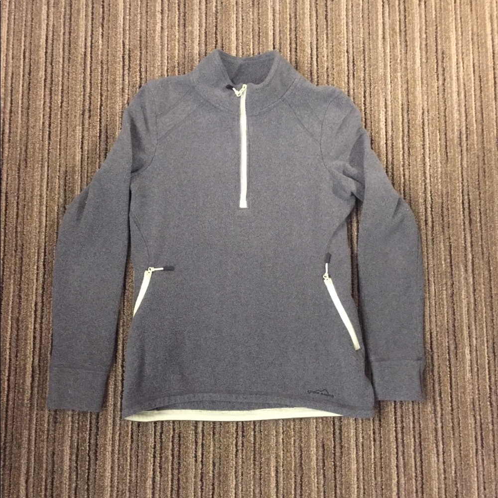 Eddie Bauer Pullover Front Zip Fleece Jacket